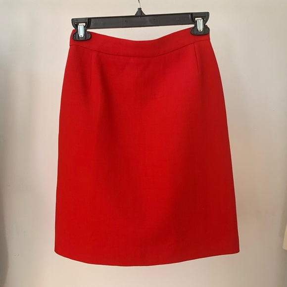 Dolce and Gabbana Vintage Red Wool Pencil … - Picture 3 of 6